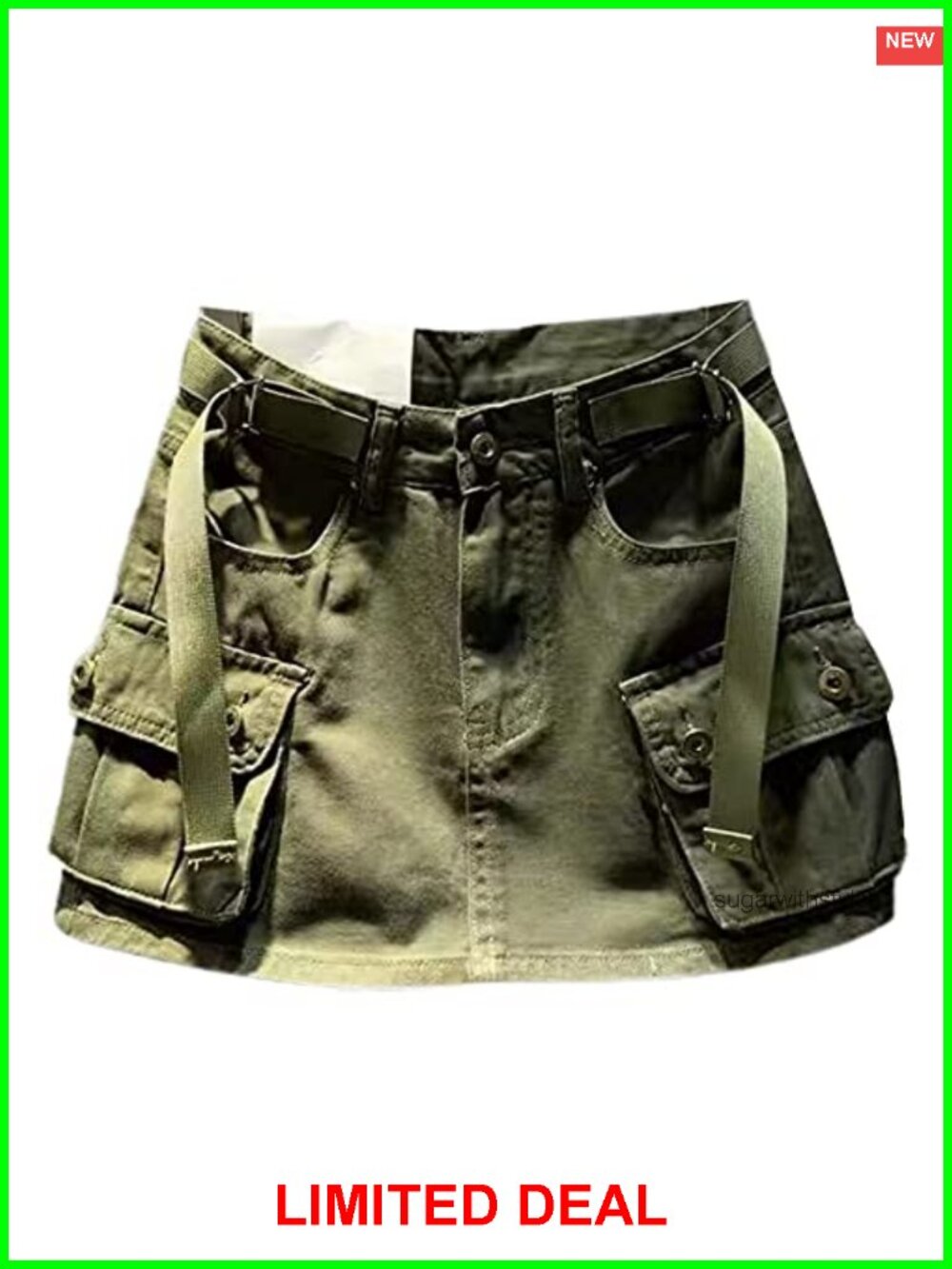 Mini Cargo Denim Skirt Low Waist Y2K Bodycon Pencil Belt Women